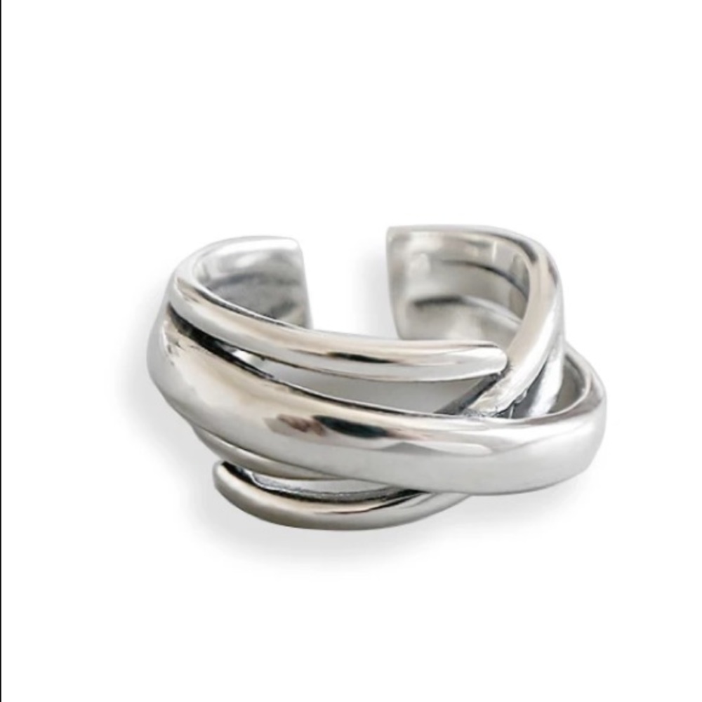 ♾Insta sterling silver geometric ring - Picture 5 of 6